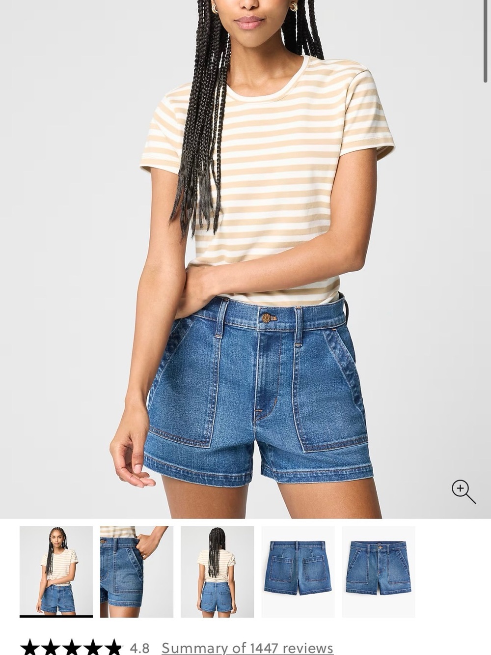 J. Crew utility denim shorts Patch-Pocket size 28